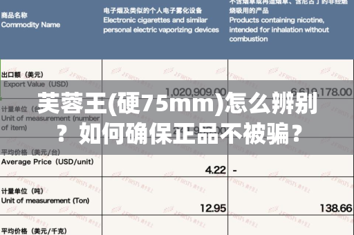 芙蓉王(硬75mm)怎么辨别？如何确保正品不被骗？